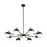 Z-Lite Realm Sphere 8 Light 44" Chandelier, Matte Black/Matte Opal