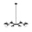 Z-Lite Realm Sphere 8 Light 44" Chandelier, Matte Black/Matte Opal