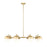 Z-Lite Realm Sphere 8 Light 44" Chandelier, Modern Gold/Matte Opal - 7517-8MGLD