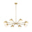 Z-Lite Realm Sphere 8 Light 44" Chandelier, Modern Gold/Matte Opal