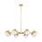 Z-Lite Realm Sphere 8 Light 44" Chandelier, Modern Gold/Matte Opal