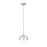 Z-Lite Realm Sphere 1Lt 10.75" Pendant, Brushed Nickel/Matte Opal