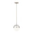 Z-Lite Realm Sphere 1 Light 10.75" Pendant, Brushed Nickel/Matte Opal