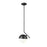 Z-Lite Realm Sphere 1 Light 10.75" Pendant, Matte Black/Matte Opal - 7517P11-MB