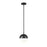 Z-Lite Realm Sphere 1 Light 10.75" Pendant, Matte Black/Matte Opal