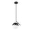 Z-Lite Realm Sphere 1 Light 10.75" Pendant, Matte Black/Matte Opal