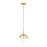 Z-Lite Realm Sphere 1Lt 10.75" Pendant, Modern Gold/Matte Opal