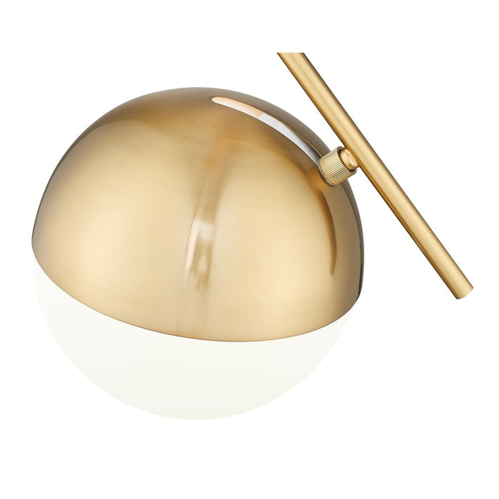 Z-Lite Realm Sphere 1 Light 10.75" Pendant, Modern Gold/Matte Opal