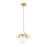 Z-Lite Realm Sphere 1 Light 10.75" Pendant, Modern Gold/Matte Opal