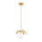 Z-Lite Realm Sphere 1Lt 10.75" Pendant, Modern Gold/Matte Opal