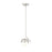 Z-Lite Realm Sphere 1 Light 8.5" Pendant, Brushed Nickel/Matte Opal - 7517P7-BN