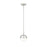 Z-Lite Realm Sphere 1 Light 8.5" Pendant, Brushed Nickel/Matte Opal