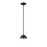 Z-Lite Realm Sphere 1 Light 8.5" Pendant, Matte Black/Matte Opal