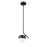 Z-Lite Realm Sphere 1 Light 8.5" Pendant, Matte Black/Matte Opal