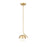 Z-Lite Realm Sphere 1 Light 8.5" Pendant, Modern Gold/Matte Opal - 7517P7-MGLD
