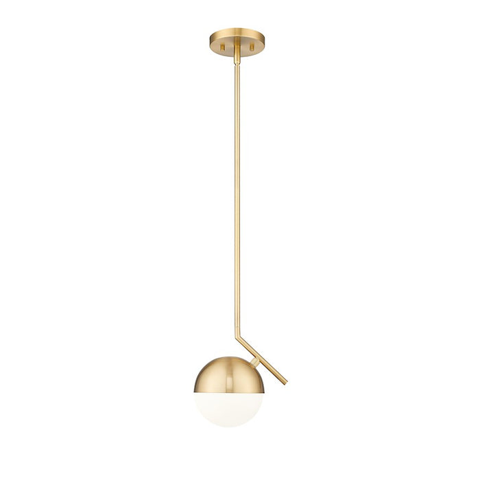 Z-Lite Realm Sphere 1 Light 8.5" Pendant, Modern Gold/Matte Opal - 7517P7-MGLD
