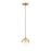Z-Lite Realm Sphere 1 Light 8.5" Pendant, Modern Gold/Matte Opal