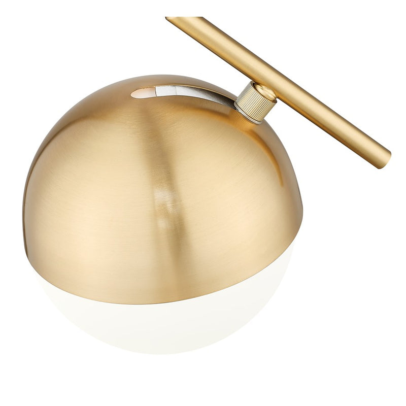 Z-Lite Realm Sphere 1 Light 8.5" Pendant, Modern Gold/Matte Opal