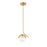 Z-Lite Realm Sphere 1 Light 8.5" Pendant, Modern Gold/Matte Opal