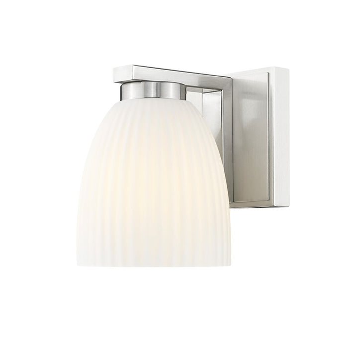 Z-Lite Naya 1 Light Wall Sconce, Brushed Nickel/Matte Opal - 7518-1S-BN