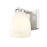 Z-Lite Naya 1 Light Wall Sconce, Brushed Nickel/Matte Opal