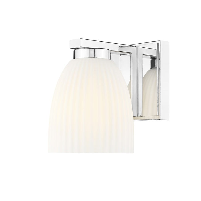 Z-Lite Naya 1 Light Wall Sconce, Chrome/Matte Opal - 7518-1S-CH