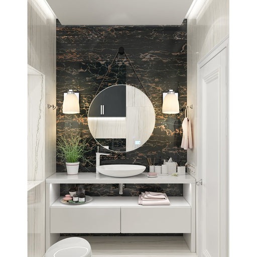 Z-Lite Naya 1 Light Wall Sconce, Chrome/Matte Opal