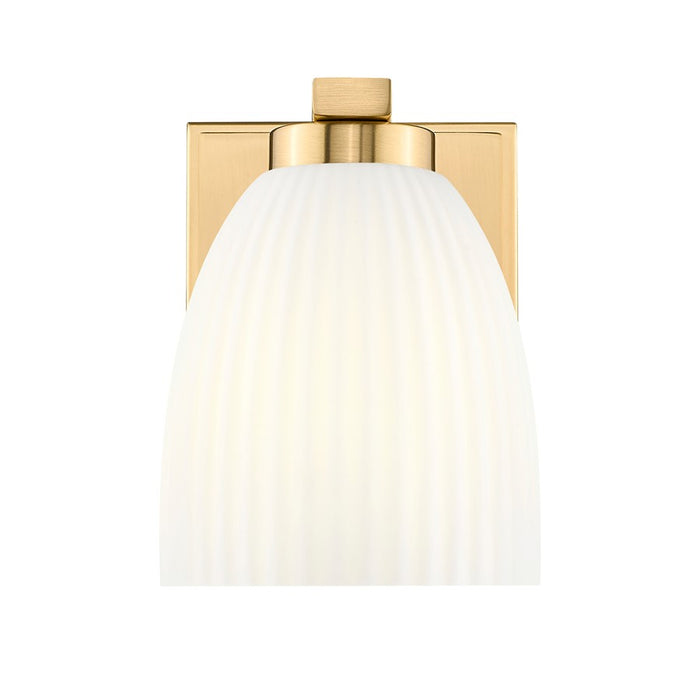 Z-Lite Naya 1 Light Wall Sconce, Modern Gold/Matte Opal