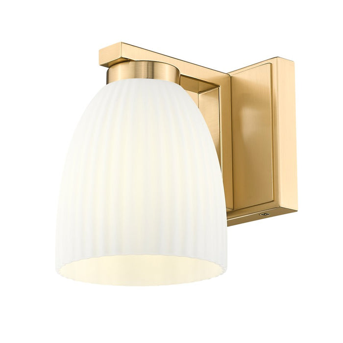 Z-Lite Naya 1 Light Wall Sconce, Modern Gold/Matte Opal