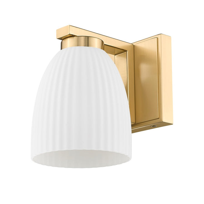 Z-Lite Naya 1 Light Wall Sconce, Modern Gold/Matte Opal