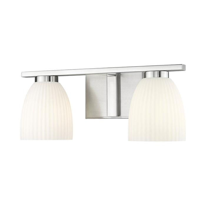 Z-Lite Naya 2 Light Vanity, Brushed Nickel/Matte Opal - 7518-2V-BN