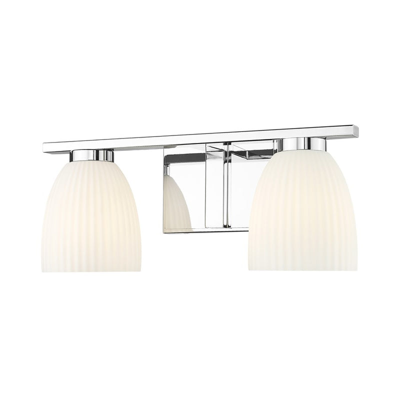 Z-Lite Naya 2 Light Vanity, Chrome/Matte Opal - 7518-2V-CH