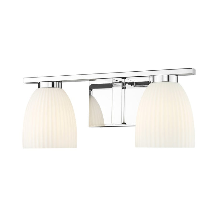 Z-Lite Naya 2 Light Vanity, Chrome/Matte Opal - 7518-2V-CH