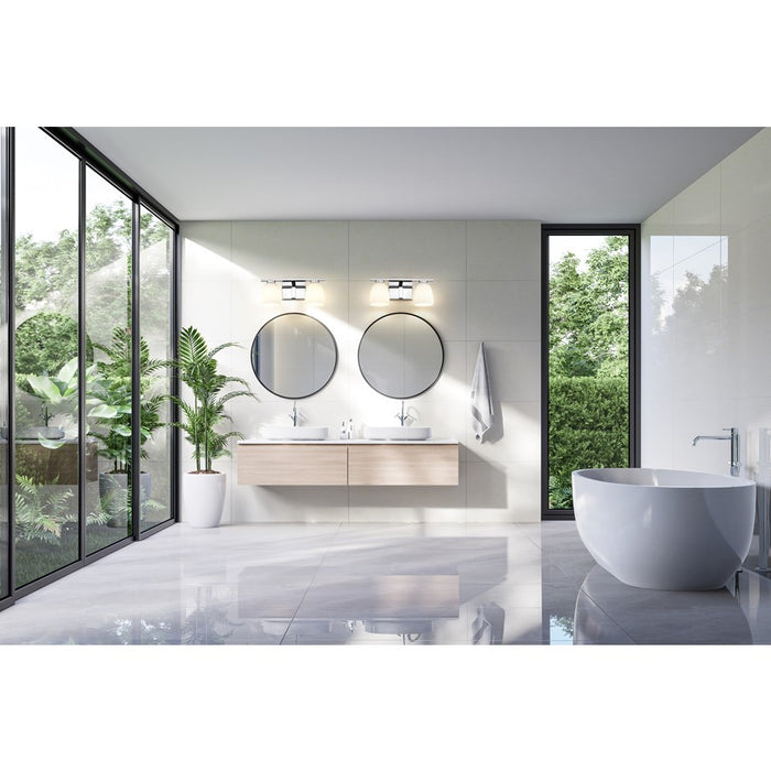 Z-Lite Naya 2 Light Vanity, Chrome/Matte Opal