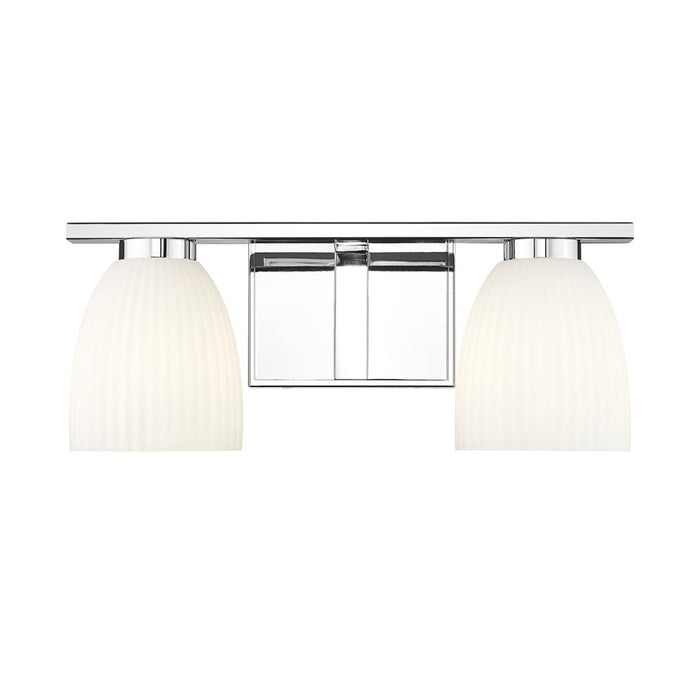 Z-Lite Naya 2 Light Vanity, Chrome/Matte Opal