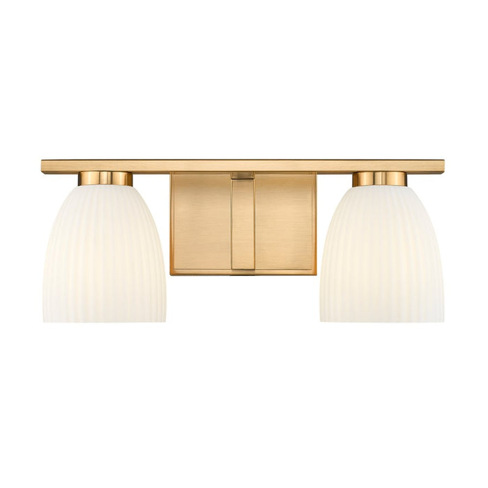 Z-Lite Naya 2 Light Vanity, Modern Gold/Matte Opal