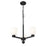 Z-Lite Naya 3 Light Chandelier, Matte Black/Matte Opal