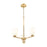 Z-Lite Naya 3 Light Chandelier, Modern Gold/Matte Opal