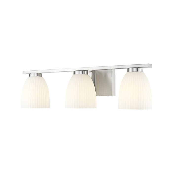 Z-Lite Naya 3 Light Vanity, Brushed Nickel/Matte Opal - 7518-3V-BN