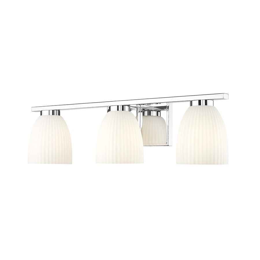 Z-Lite Naya 3 Light Vanity, Chrome/Matte Opal - 7518-3V-CH