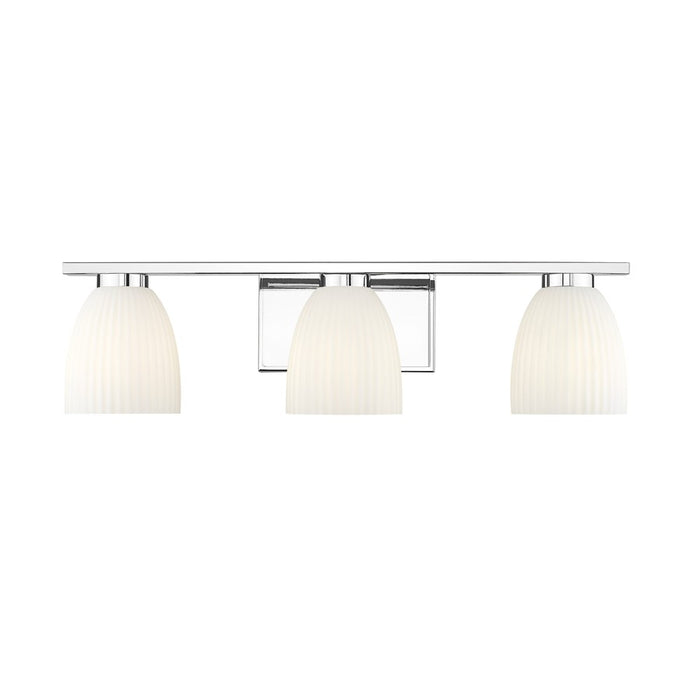 Z-Lite Naya 3 Light Vanity, Chrome/Matte Opal