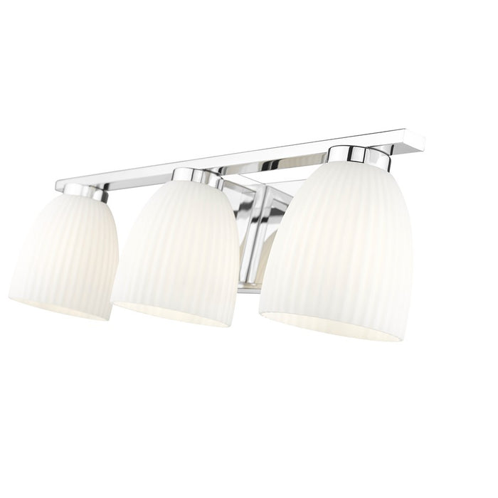 Z-Lite Naya 3 Light Vanity, Chrome/Matte Opal