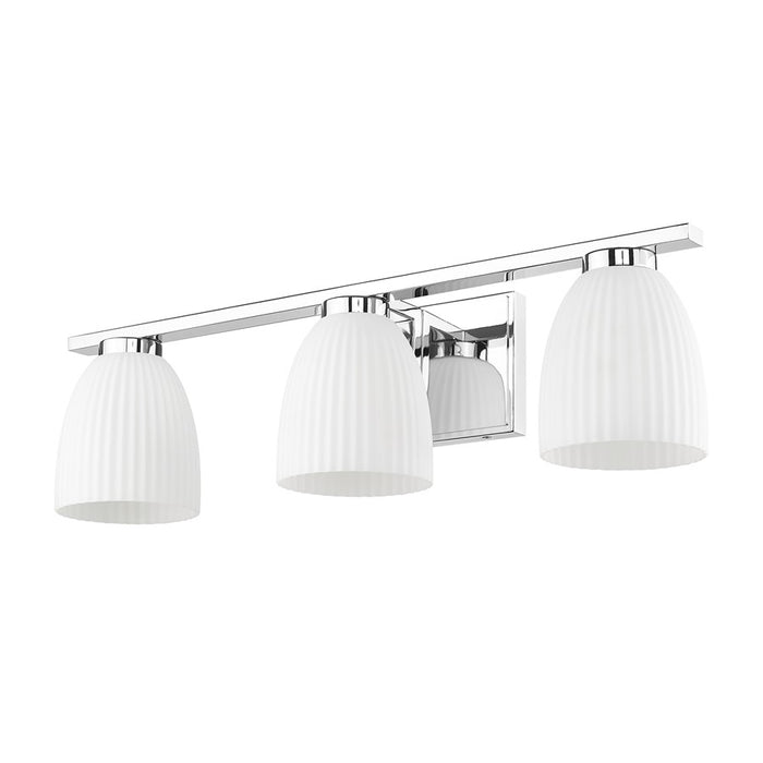 Z-Lite Naya 3 Light Vanity, Chrome/Matte Opal