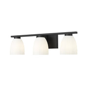 Z-Lite Naya 3 Light Vanity, Matte Black/Matte Opal - 7518-3V-MB