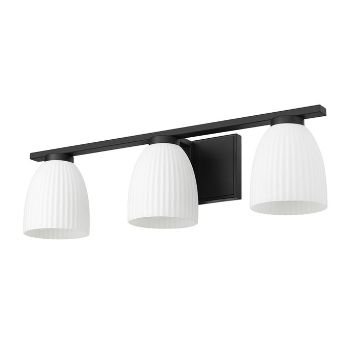 Z-Lite Naya 3 Light Vanity, Matte Black/Matte Opal