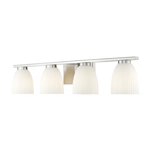 Z-Lite Naya 4 Light Vanity, Brushed Nickel/Matte Opal - 7518-4V-BN