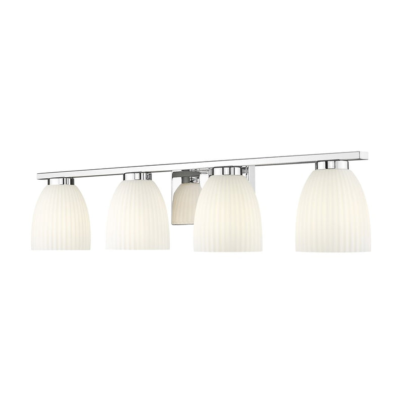 Z-Lite Naya 4 Light Vanity, Chrome/Matte Opal - 7518-4V-CH