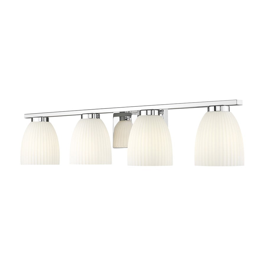 Z-Lite Naya 4 Light Vanity, Chrome/Matte Opal - 7518-4V-CH