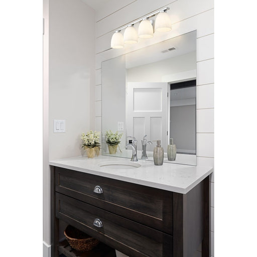 Z-Lite Naya 4 Light Vanity, Chrome/Matte Opal