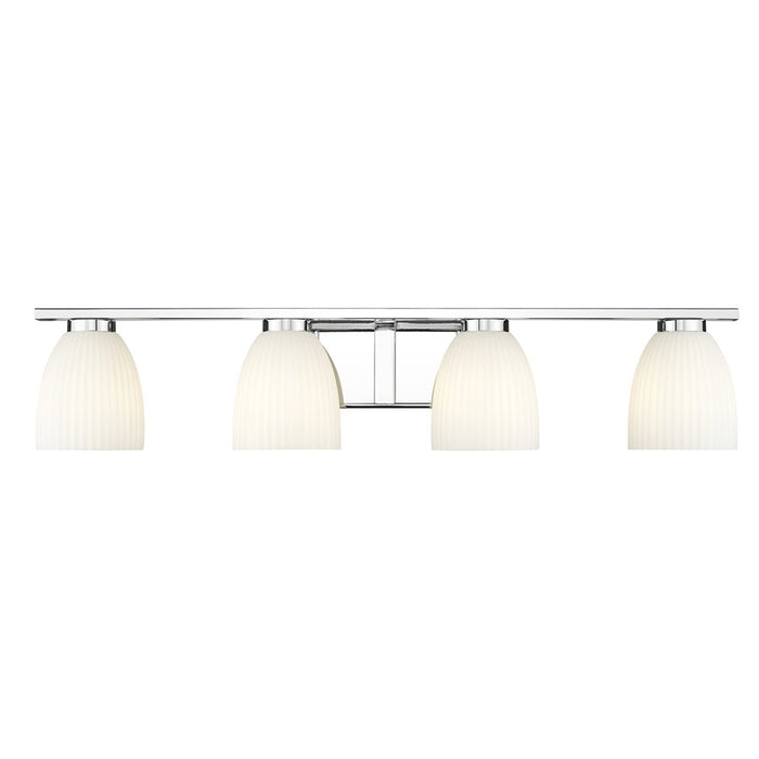 Z-Lite Naya 4 Light Vanity, Chrome/Matte Opal
